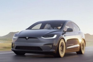 Tesla facelift model x grijs